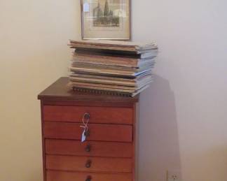 Antique sheet music chest.