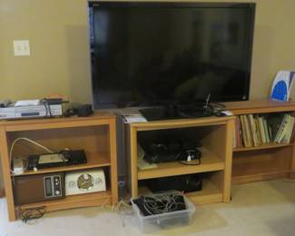 Nice bookshelves and Bravia TV.