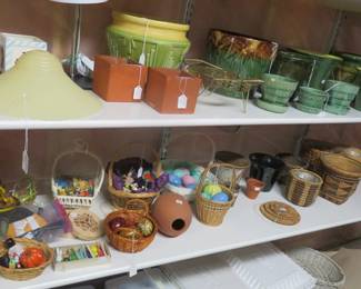 Lots of flower pots.