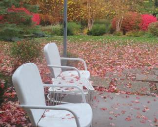 We have lots more of this type of patio items in the shed. It was raining so I did not take them out.