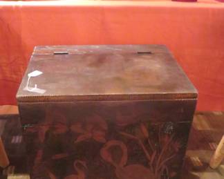 Pre-1900 pyrography chest.