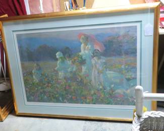 Don Hatfield "Parasols & Wildflowers" 1991 273/300 Serigraph.