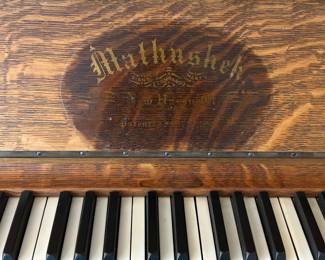 Mathushek antique upright piano with pianocorder player piano upgrade.