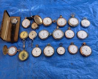 Large pocket watch collection. 
