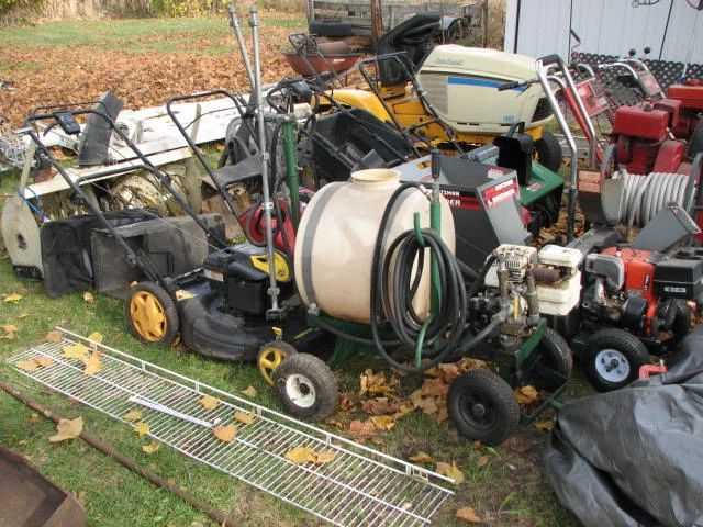 Lots of outdoor power equipment