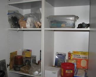 shelves full of items