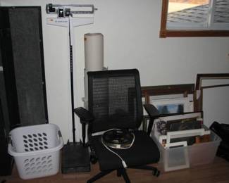 office chair, scale and more