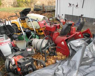 mowers, snowblowers, wood chipper