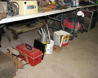 shop vac, tool boxes and more