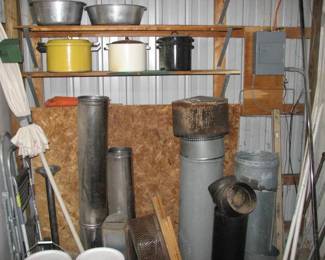 canning pans, chimney and duct work