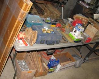 several tables full of items