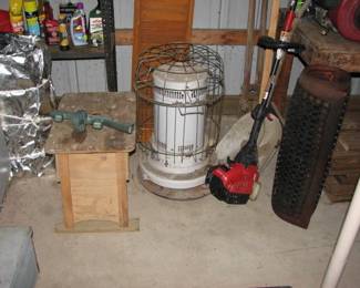 weed whip, floor mat, kerosene heater and more