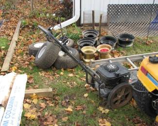 rims and tires, push weed trimmer