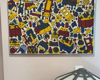 Brock Way Abstract Painting. See every item in the sale at this UR: https://buyer.thehunt.ltd/saledetails?saleId=cdca7bc3-75d5-4f79-9d77-8d98feb22fca