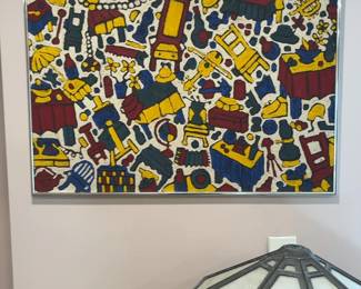 Brock Way Abstract Painting. See every item in the sale at this UR: https://buyer.thehunt.ltd/saledetails?saleId=cdca7bc3-75d5-4f79-9d77-8d98feb22fca