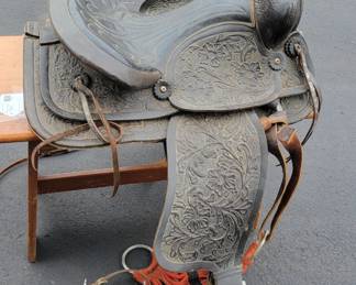 Black Leather Saddle