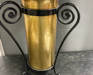 CAST AND BRASS UMBRELLA STAND