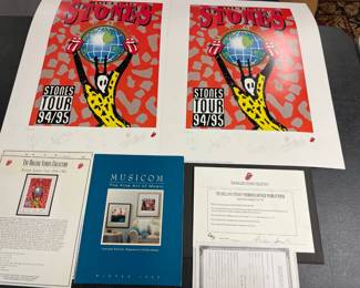 VOODOO LOUNGE SIGNED TOUR POSTERS ROLLING STONES
