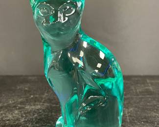 FENTON ART GLASS CAT