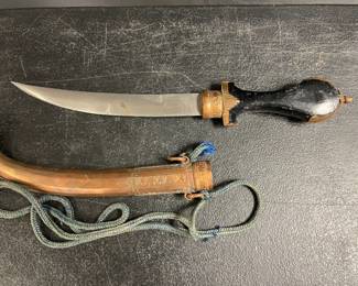 MIDDLE EASTERN KNIFE COPPER SHEATH