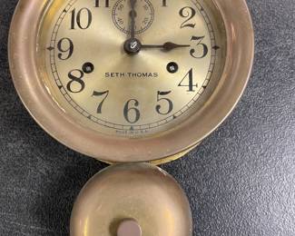 SETH THOMAS SHIPSTRIKE BRASS CLOCK