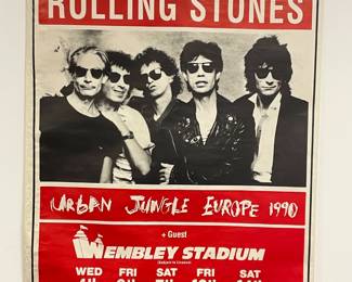URBAN JUNGLE 1990 WEMBLEY STADIUM POSTER ROLLING STONES