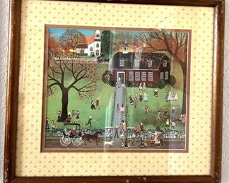 Regi Klein folk art framed print