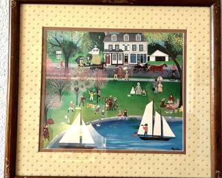 Regi Klein folk art framed print