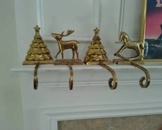 Brass Stocking Hooks