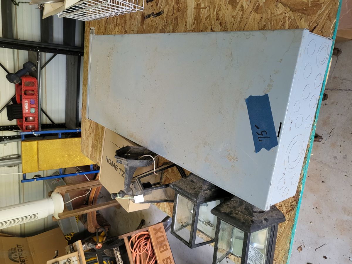 Electical Panel Box, Outdoor porch lights, Galvanized right angle connections 1" 