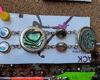 Silver and Abalone shell bracelet