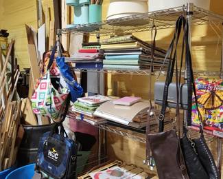 coffee pots, kitchen utensils, lamp shades, purses, backpacks, Misc lumber, Creative Memories & other brands Scrapbooking supplies, misc other craft items