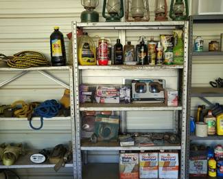 Coleman lanterns, Lantern oil, Tiki Oil, tow straps, tie down straps, ATV lights, Trailer light kit, car wash supplies, Transmission oil