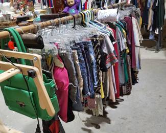$1.00 rack of clothing men's and women's