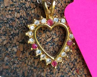 Ruby &  Crystal necklace 