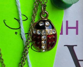 Lady bug costume necklace