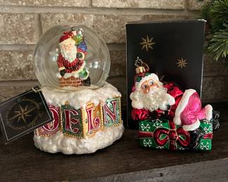 Radko snow globe and ornament