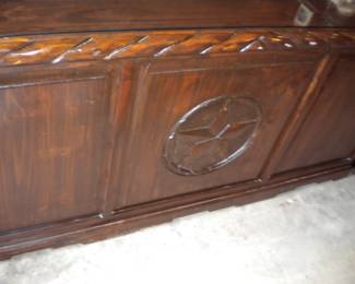 Texas star motif desk finished on all sides