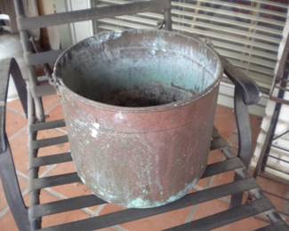 Copper pot used for plants