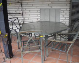 Patio table and 4 chairs