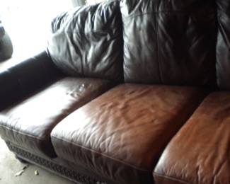 Worn, but comfy sofa