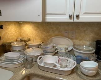 Large, corning ware collection –Cornflower