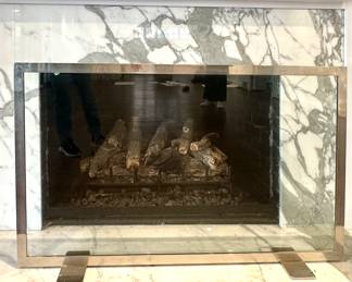 Chrome Fireplace Screen