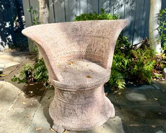 Pair of Fabulous Cast Stone Garden Chairs