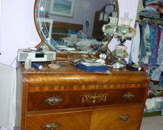 Art Deco Waterfall Dresser w/mirror