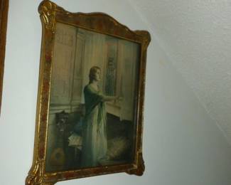 Antique frame w/print