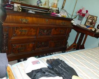 Very unique Antique Dresser w/Mirror (see next photo)..Pics can't do it justice!