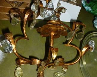 Vintage candelabra w/crystals