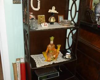 Vintage shelf w/misc