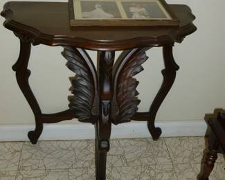 Unusual antique half-table